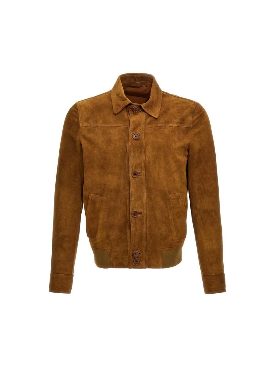 Salvatore Santoro Alvatore Santoro Suede Jacket in Brown for Men | Lyst