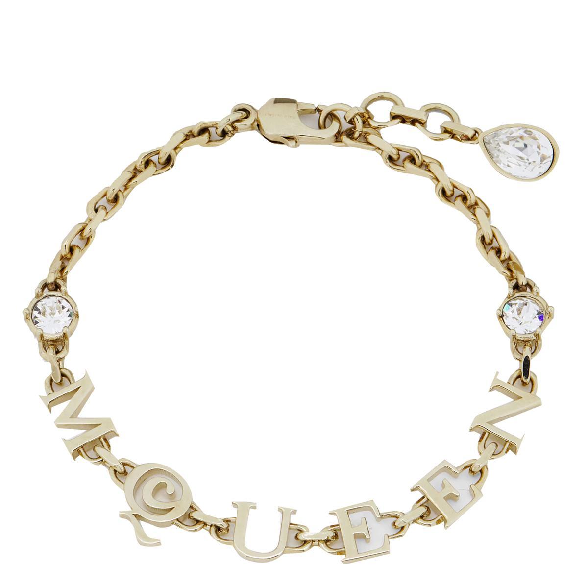 ブレスレット alexander mcqueen BRACCIALE A DOPPIO GIRO Alexander Mcqueen Bracciale A Doppio Giro In Black - 33% Off