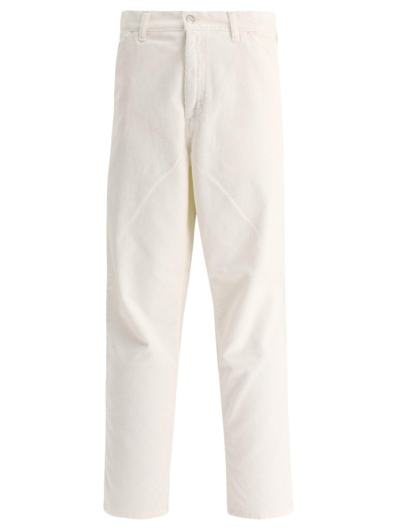 Carhartt WIP "single Knee" Trousers in White for Men | Lyst