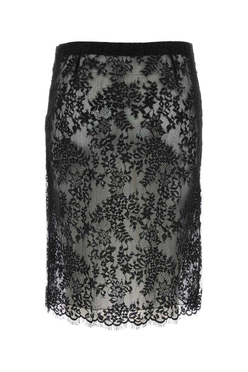 Black cord lace fantastic skirt