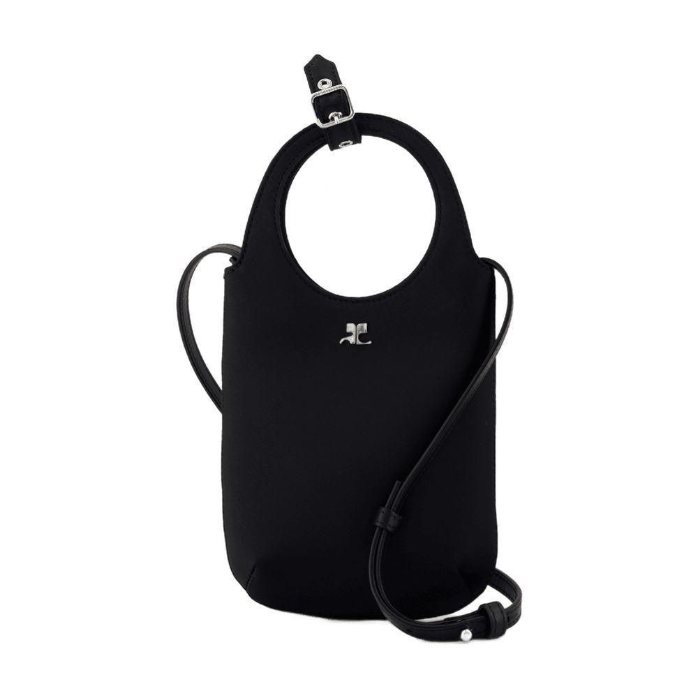 Courreges Slim Holy Handbag in Black | Lyst