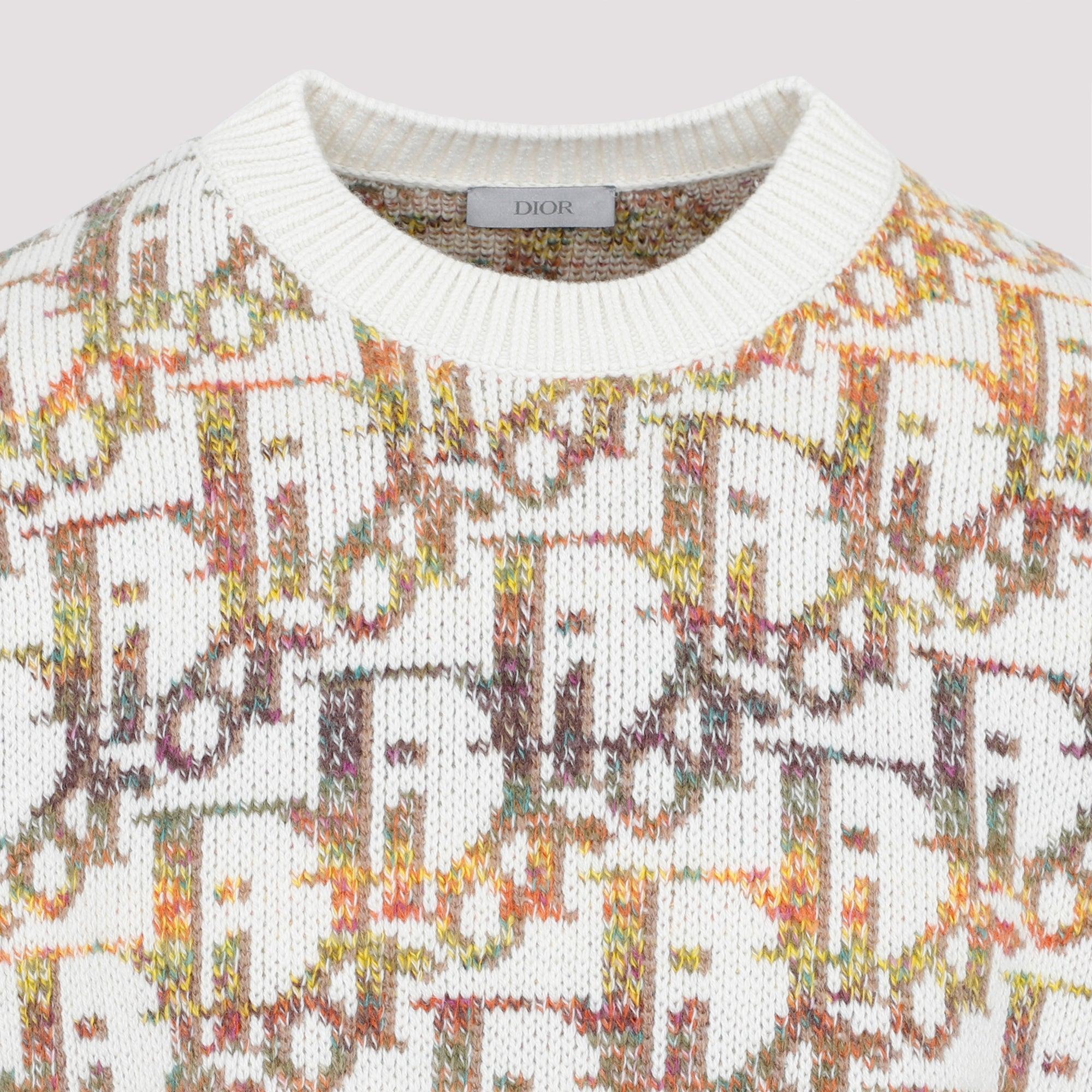 Dior Wool Oblique Jacquard Sweater for Men | Lyst