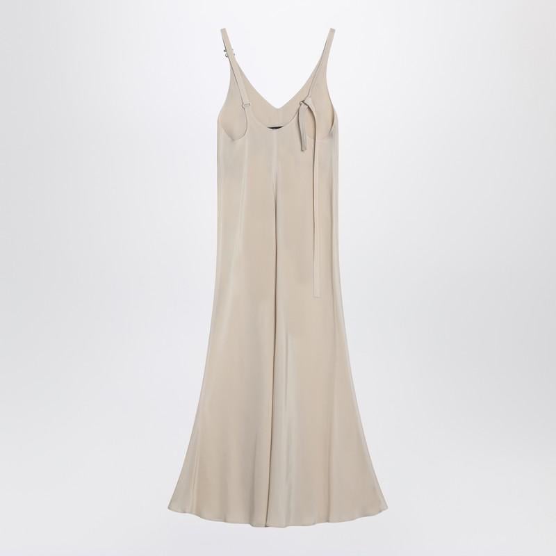【関税&送料込】Sportmax Ivory Dress With Adjustable Strap Sportmax Ivory Dress With Adjustable Strap in Natural | Lyst