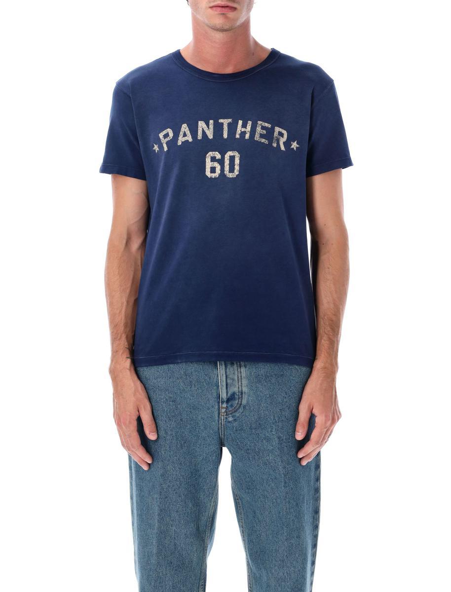 Tシャツ・カットソー 25FW Valentino Garavani Cotton T-Shirt With Panth blue VALENTINO | PANTHER SHORT SLEEVE TEE