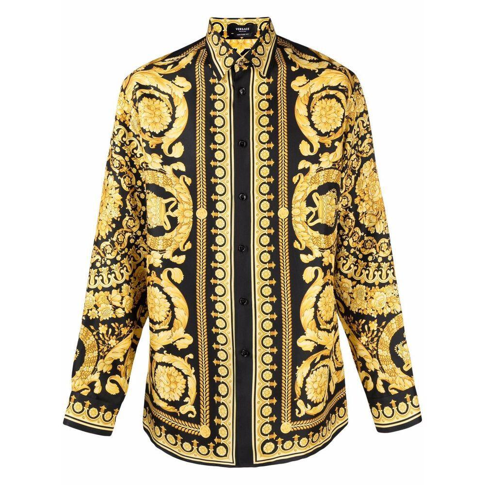Versace Shirts in Yellow for Men Lyst UK