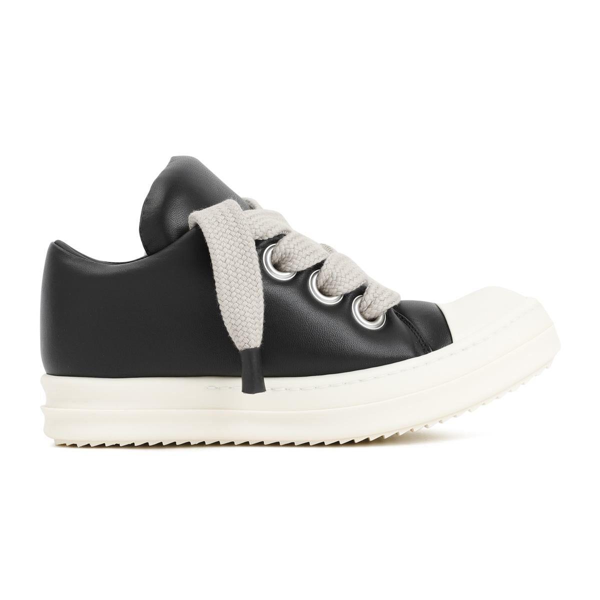 Rick Owens Jumbo Lace Padded Low Sneakers Shoes in Black | Lyst