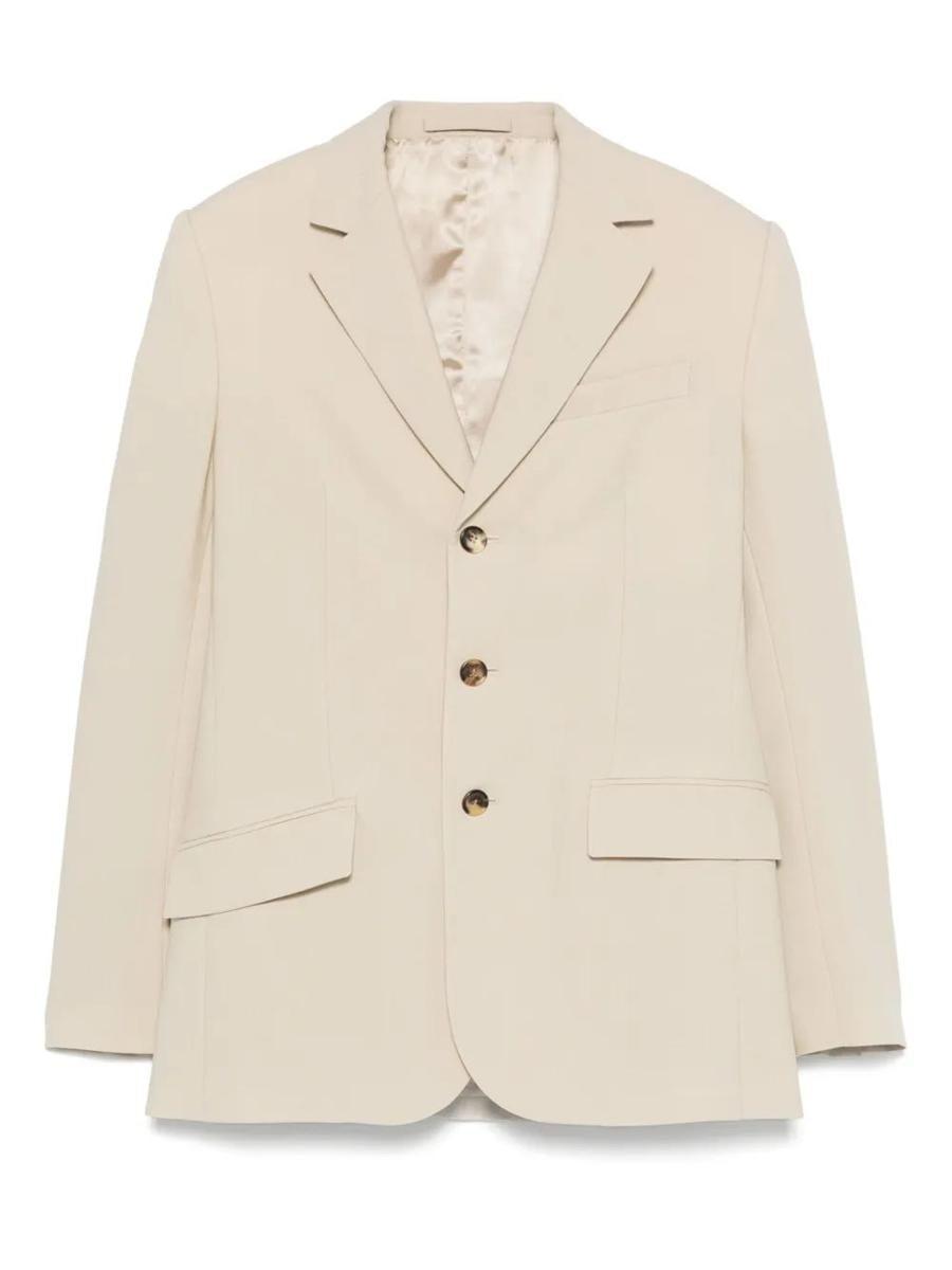 【WARDROBE.NYC】satin-trimmed merino wool ブレザー WARDROBE.NYC Silk-satin trimmed grain de poudre wool blazer