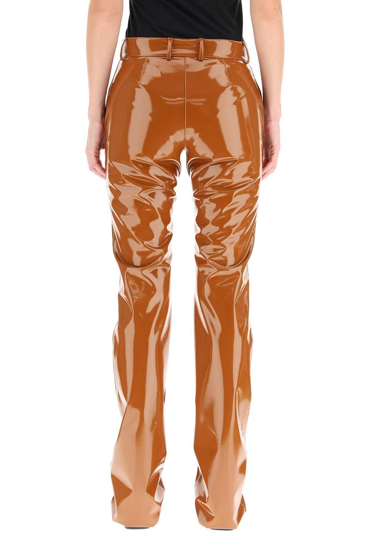 MSGM Vinyl Trousers in Brown - Save 37% - Lyst