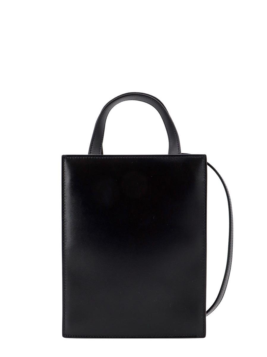 トートバッグ SALVATORE FERRAGAMO MINI TOTEBAG Salvatore Ferragamo Blue/White Saffiano Leather Mini Batik