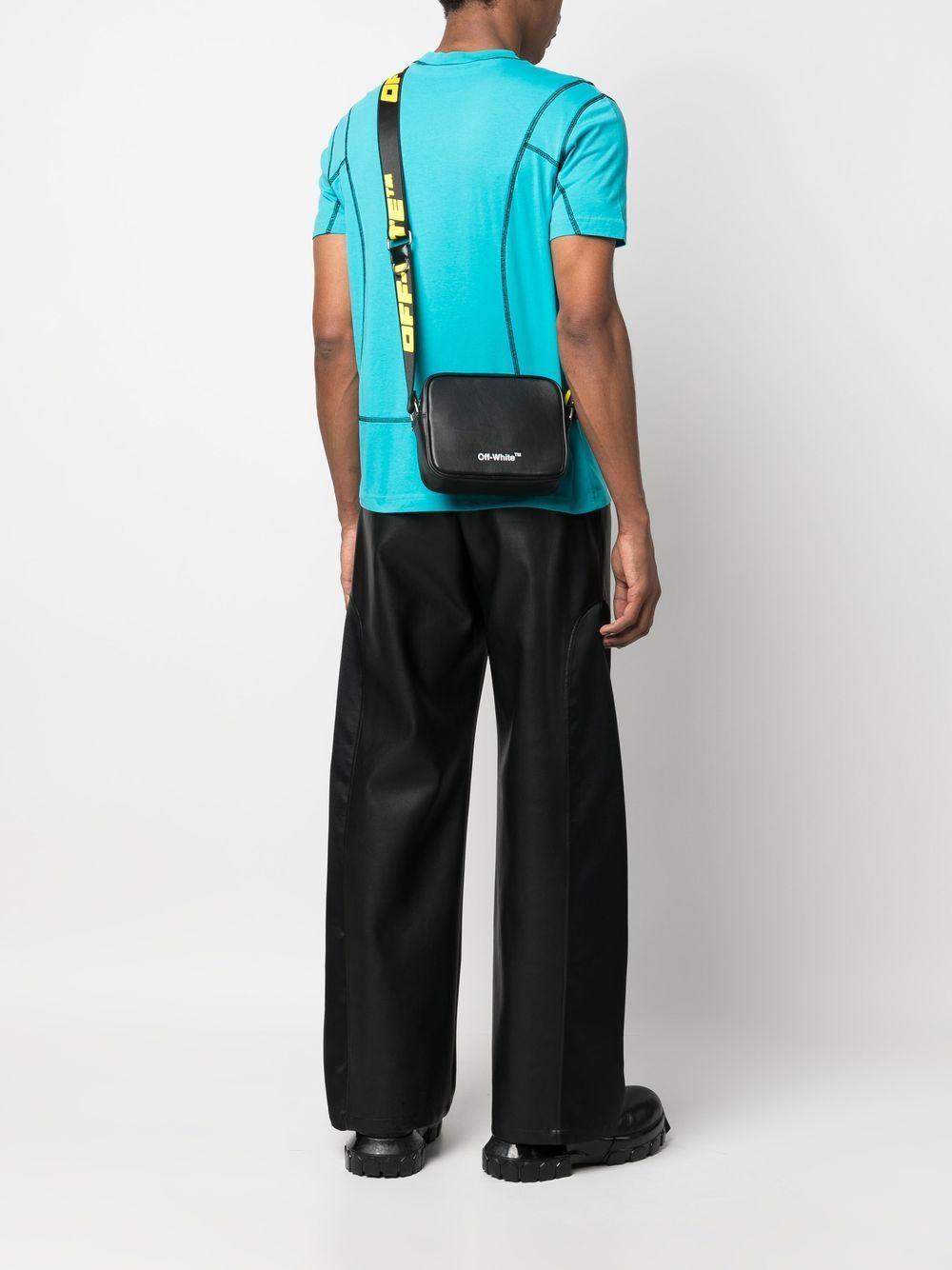 Off-White c/o Virgil Abloh Leather Crossbody Bag in Black for Men | Lyst