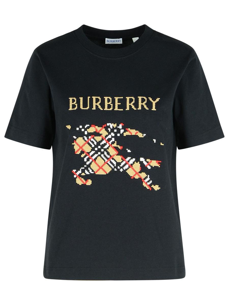 Tシャツ・カットソー Burberry 'Frankie' Black Cotton T-Shirt Burberry 'Frankie' Cotton T-Shirt in Black | Lyst
