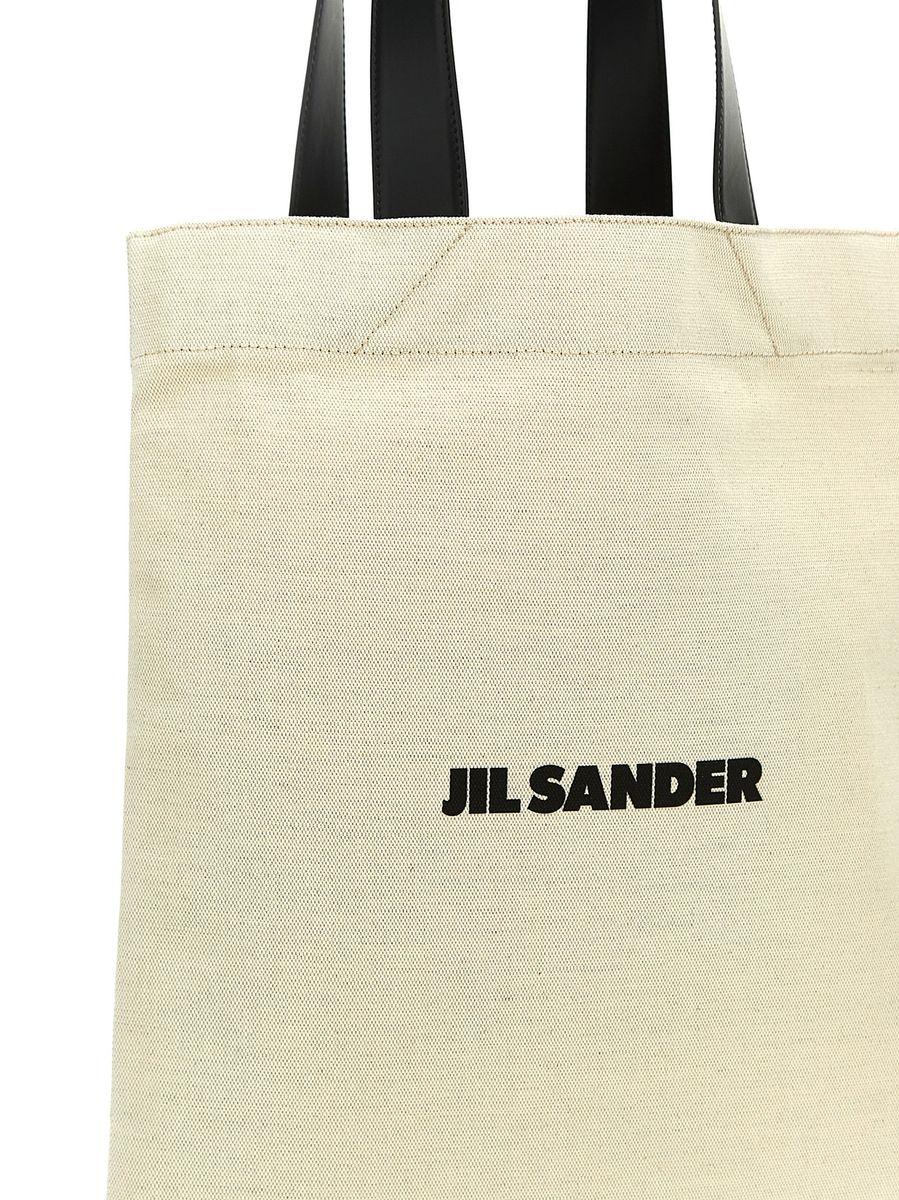Jil Sander Book Tote Linen Shopping Bag in Metallic | Lyst