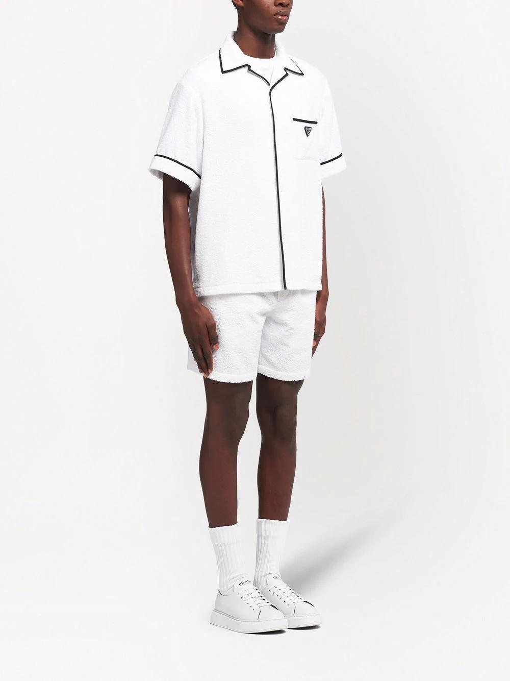 Prada Cotton Logo-plaque Short-sleeve 