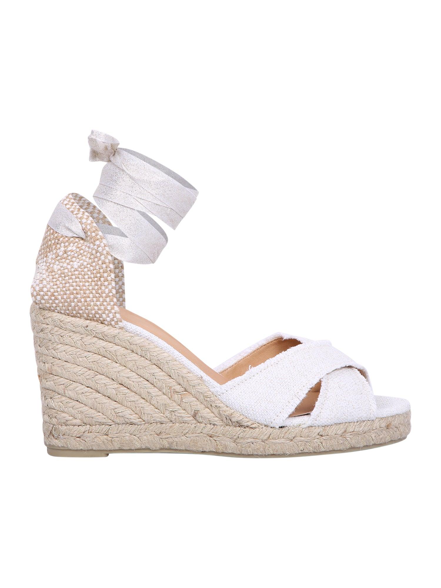 Save 24% Hogan Leather Sandal White in Natural Womens Shoes Heels Wedge sandals 
