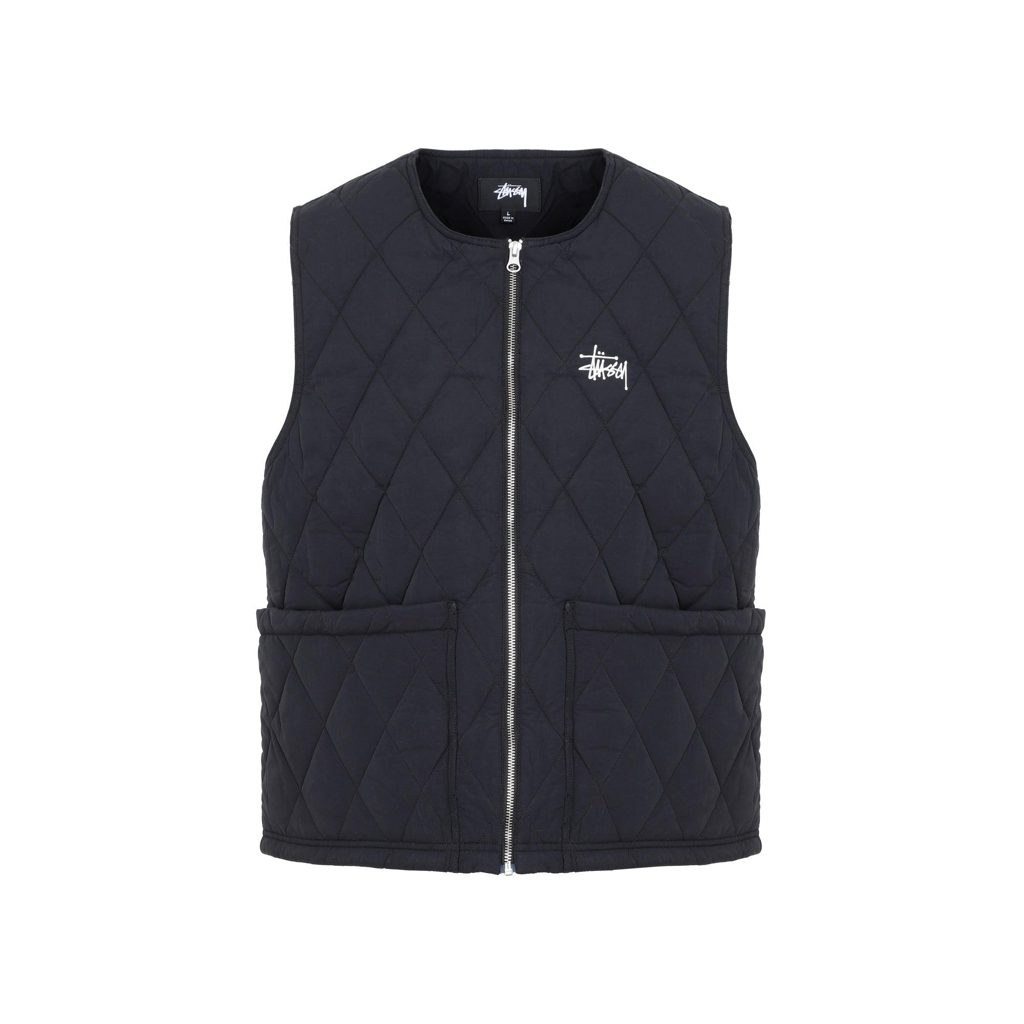 Stussy DIAMOND QUILTED VEST 黒 M