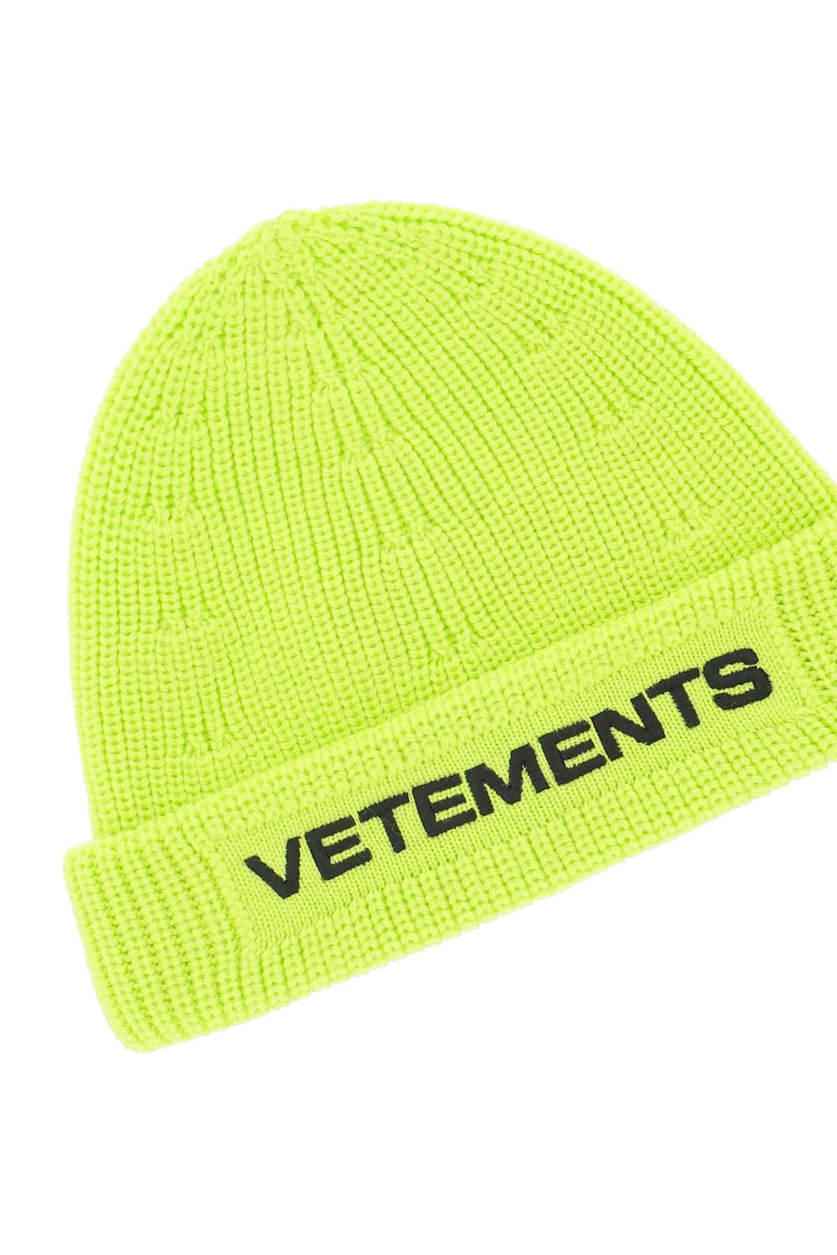 Vetements Wool Logo Beanie in Neon 