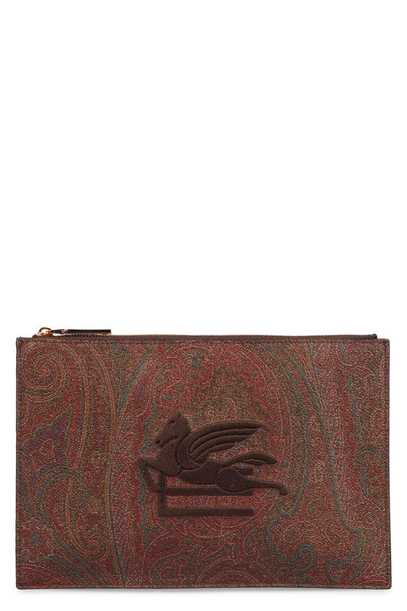 クラッチバッグ ETRO Clutches Women Fabric Brown/Black ETRO Clutches Women Fabric Brown/Black クラッチバッグ