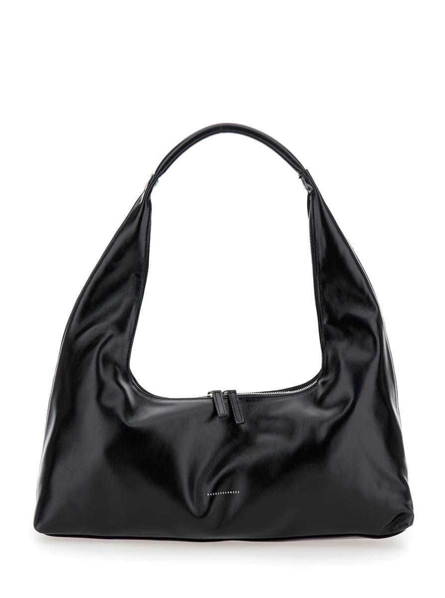 Marge Sherwood Big Hobo Bag With Logo Lettering in Black Lyst