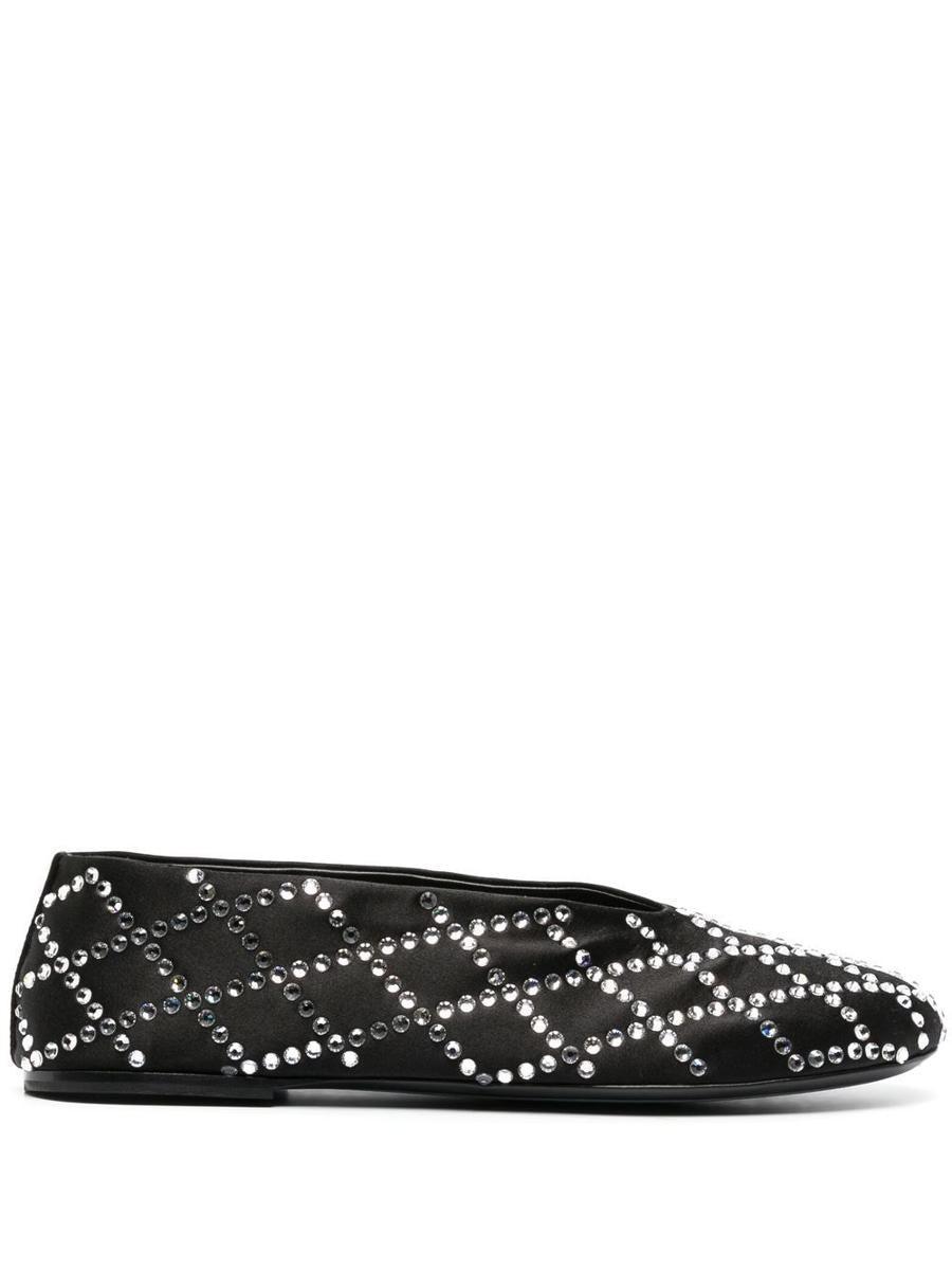 Khaite Marcy Crystal Embellished Ballerina Shoes in Black | Lyst