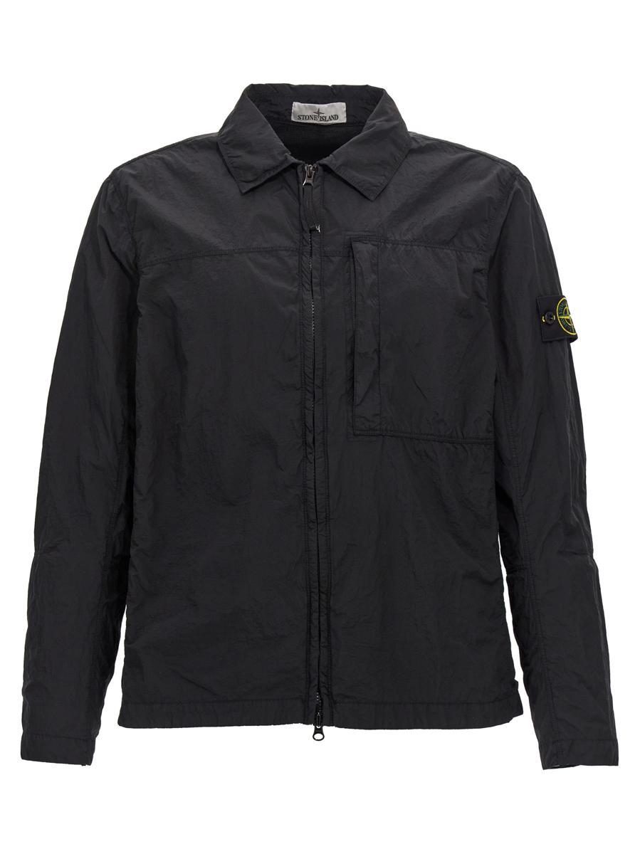 Stone Island Metal Nylon Overshirt Shirt Blouse in Black for Men Lyst Canada