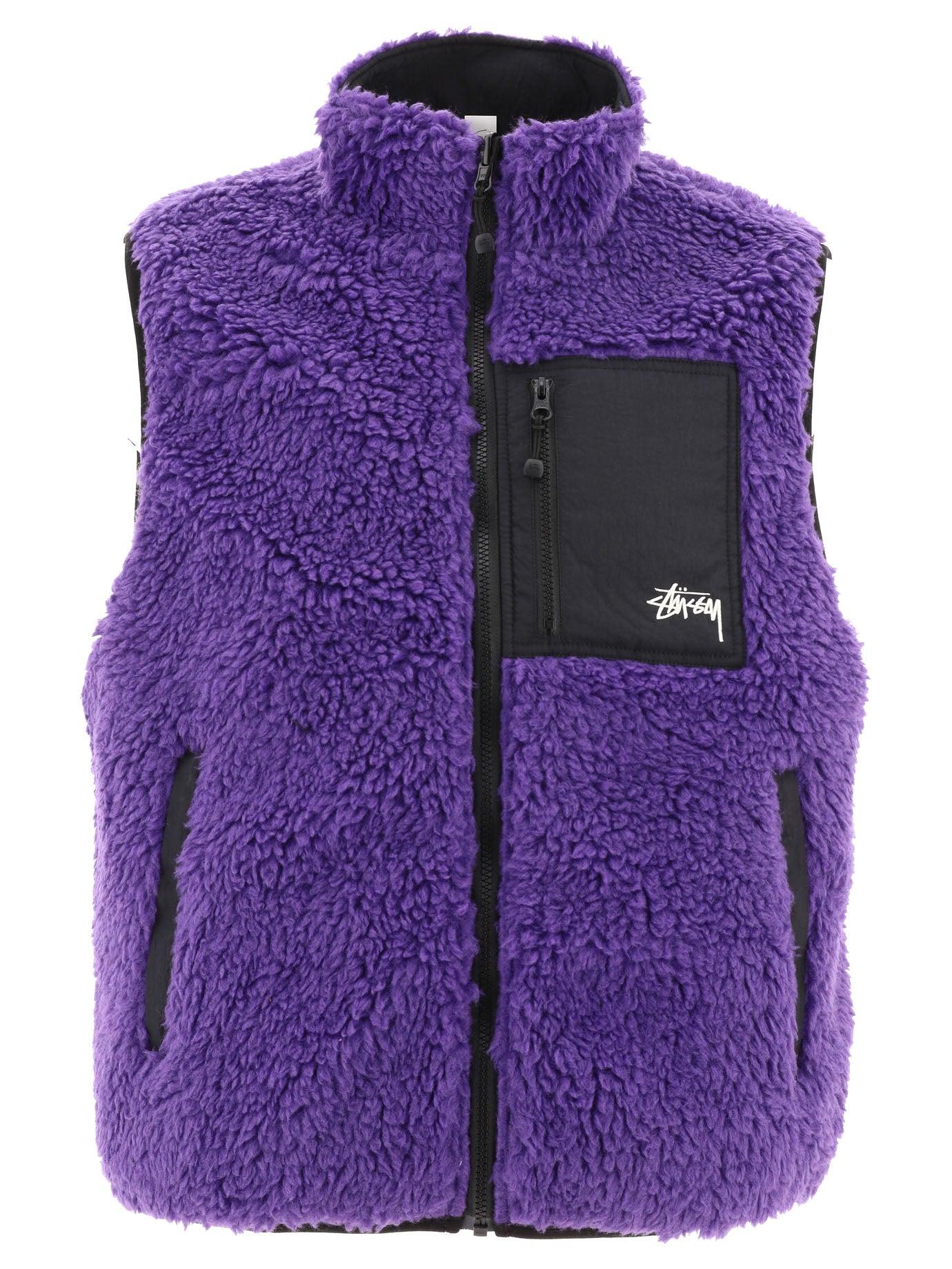 Stussy "sherpa" Reversible Vest Jacket in Purple for Men Lyst