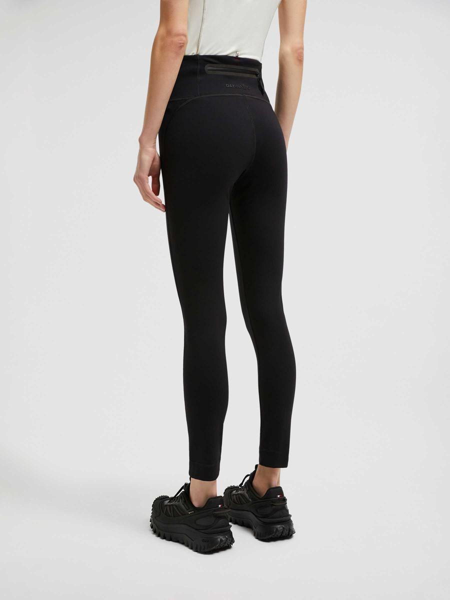 【関税込み】MONCLER Technical jersey leggings Moncler Technical Jersey Leggings in Black | Lyst