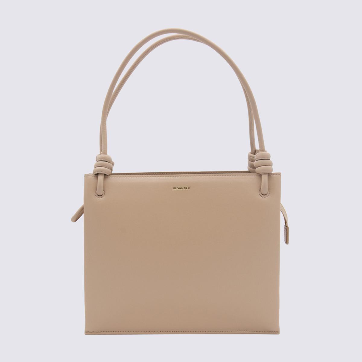 Jil Sander Nude Leather Tophandle Bag in Brown Lyst