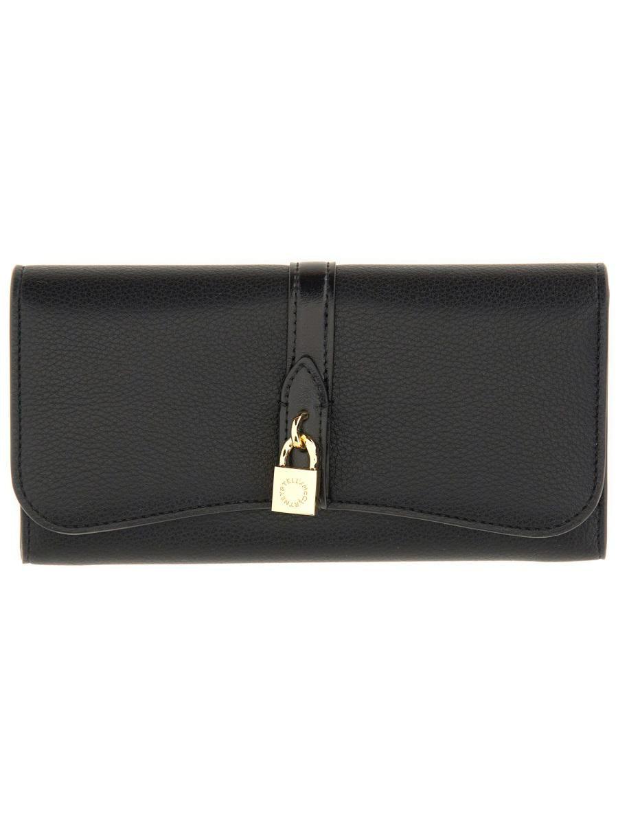 長財布 Stella Mccartney Black alter mat mini S-Wave wallet Stella McCartney Black Alter Mat Mini S-wave Wallet