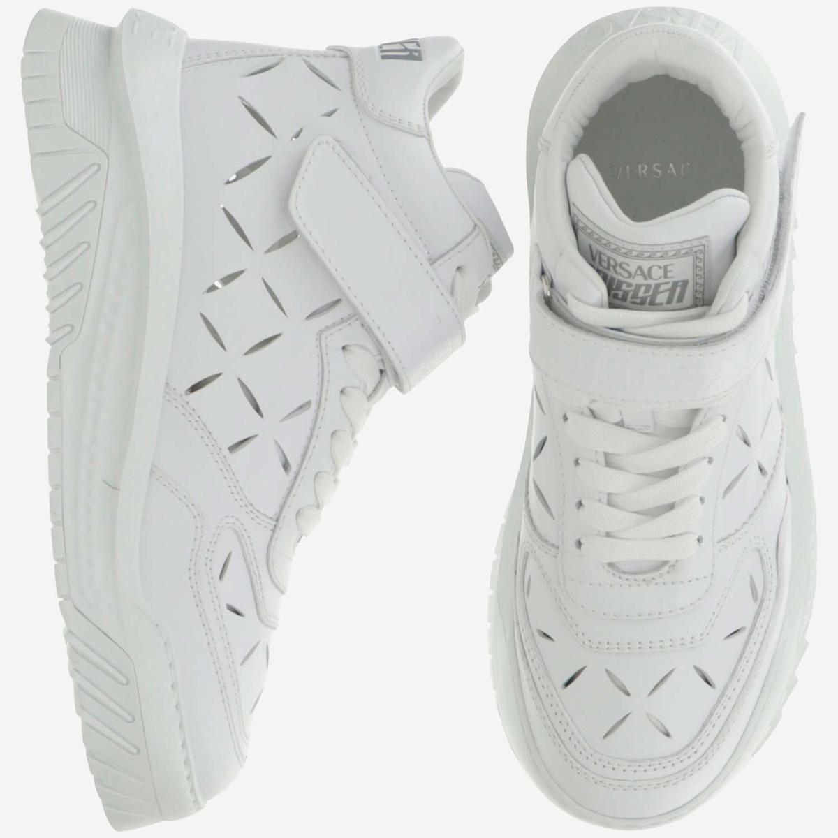 Versace Odyssey Sneakers With Cut-out Details in White for Men | Lyst