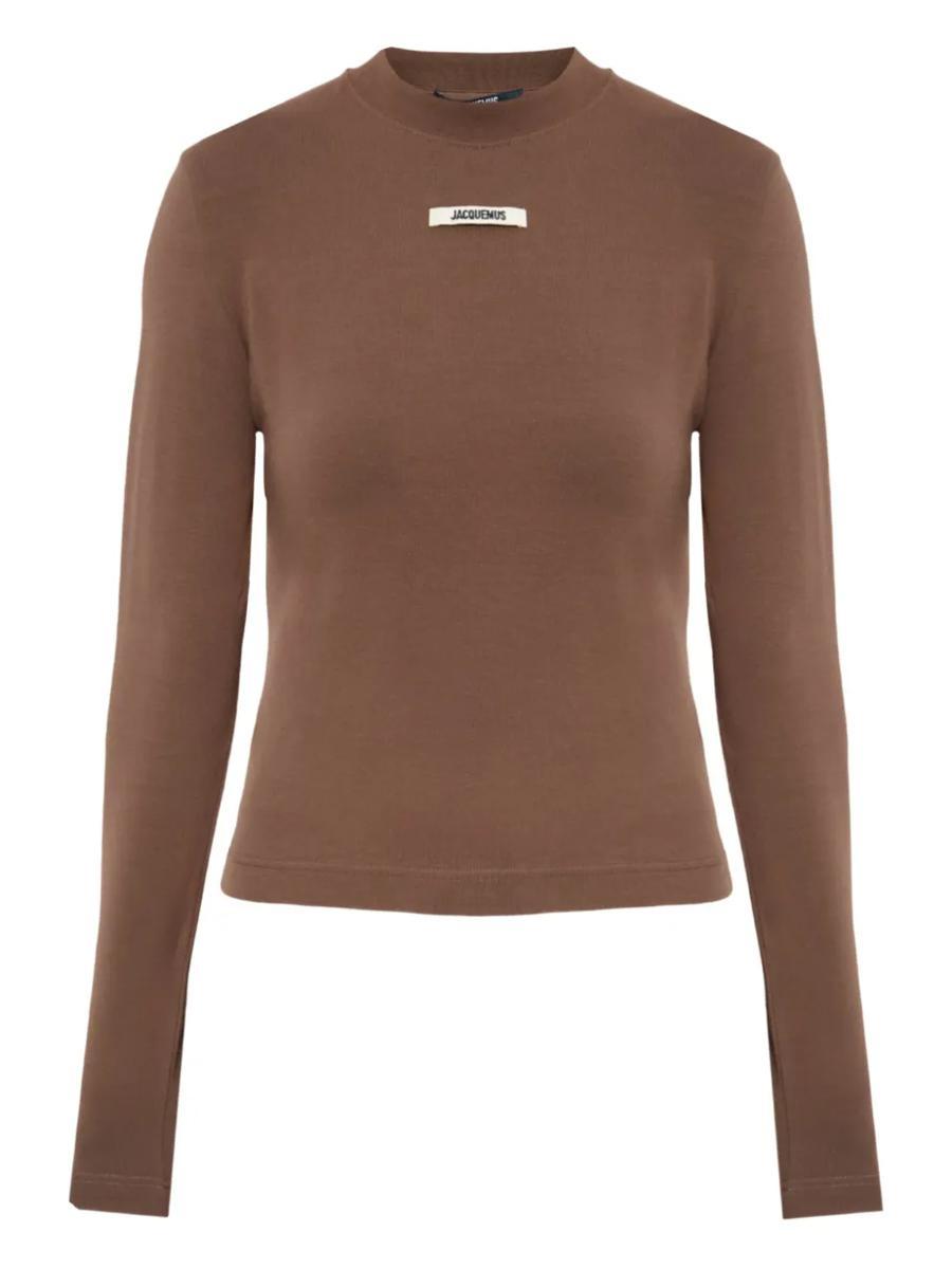 Tシャツ・カットソー Jacquemus Slim Fit Brown Top With Deep V-Neckline Jacquemus Slim Fit Brown Top With Deep V-neckline | ModeSens
