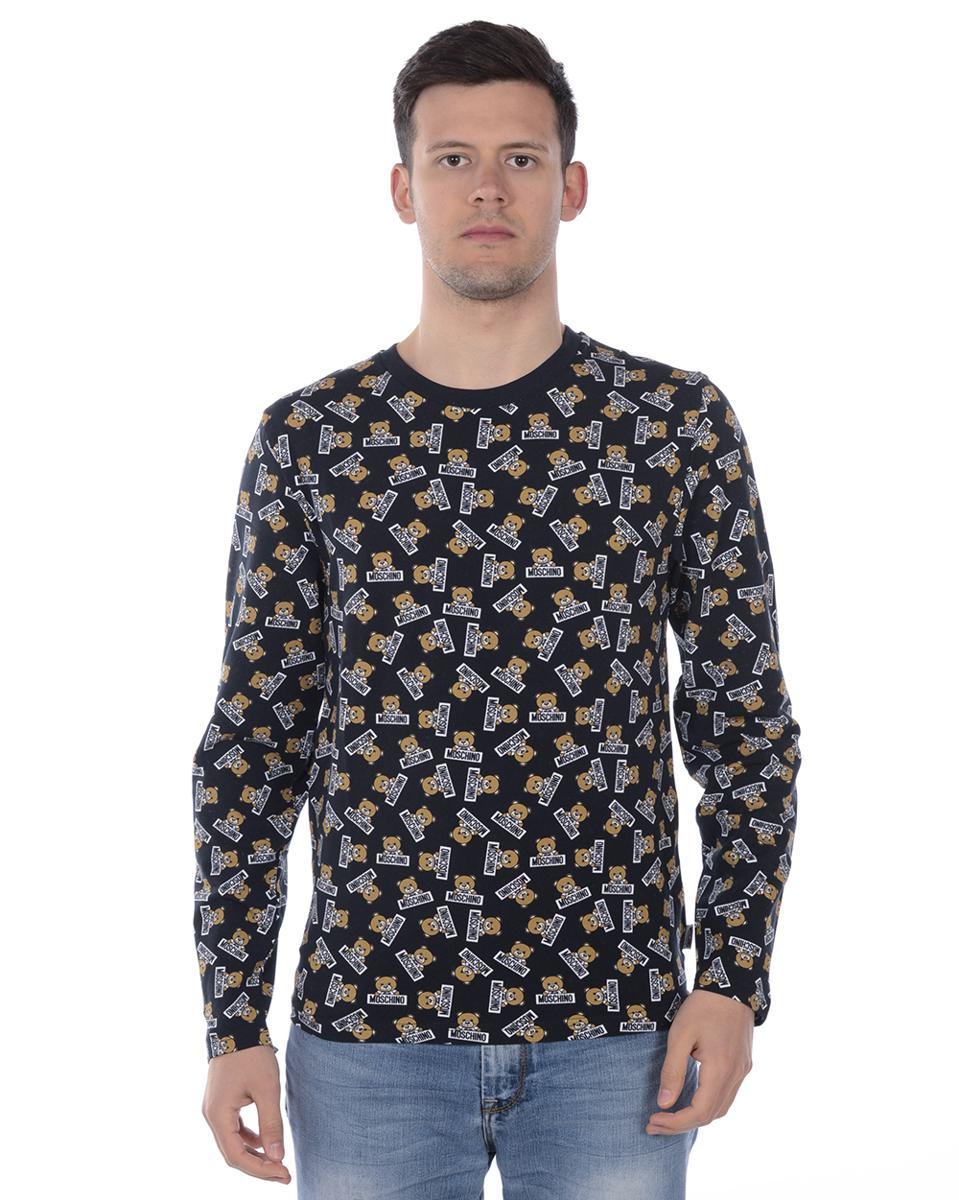 【送料&関税込】Moschino Long Sleeve Cotton T-shirt Love Moschino Men's Long Sleeve T-Shirt M 4 734 06 Orange