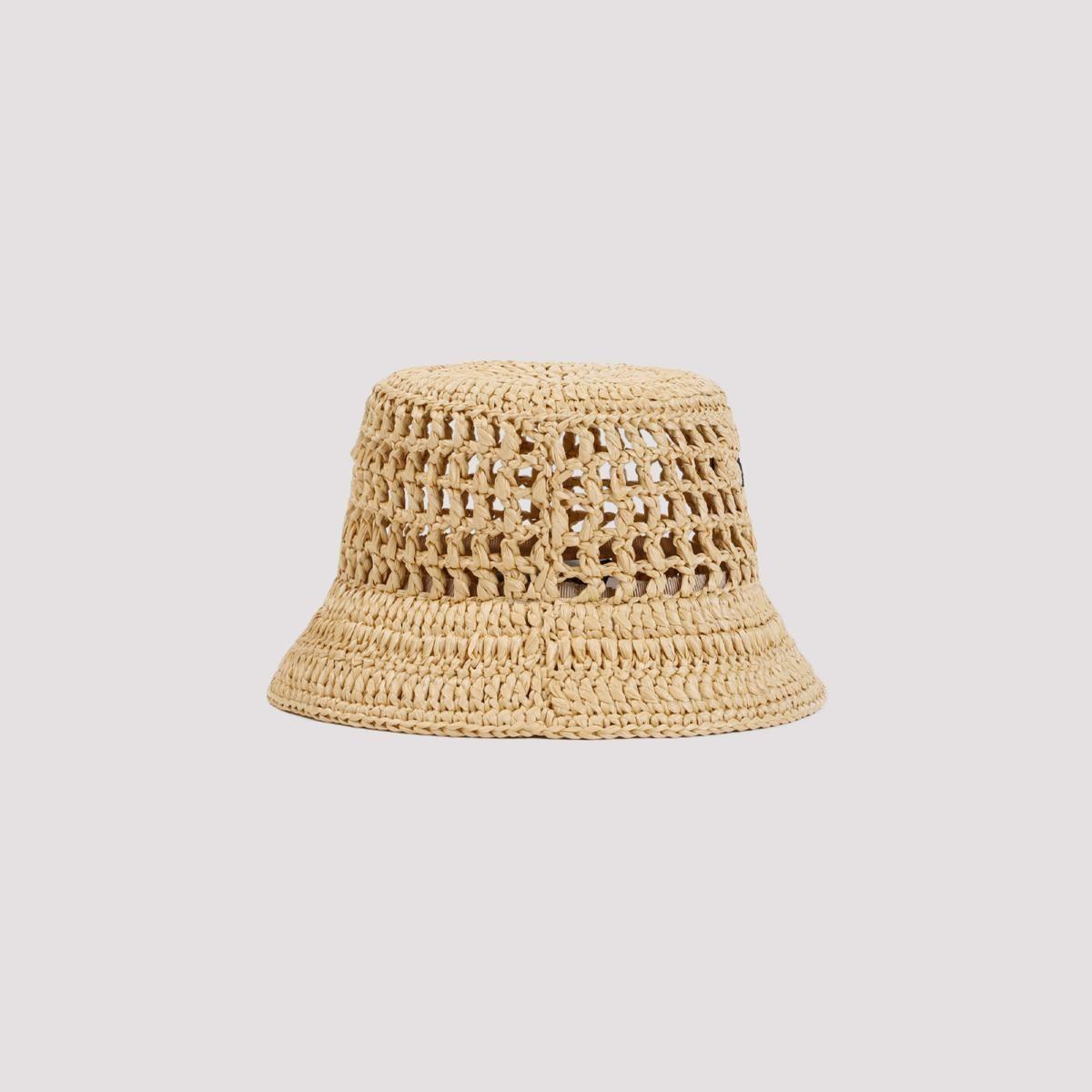 Prada Raffia Hat in Natural Lyst