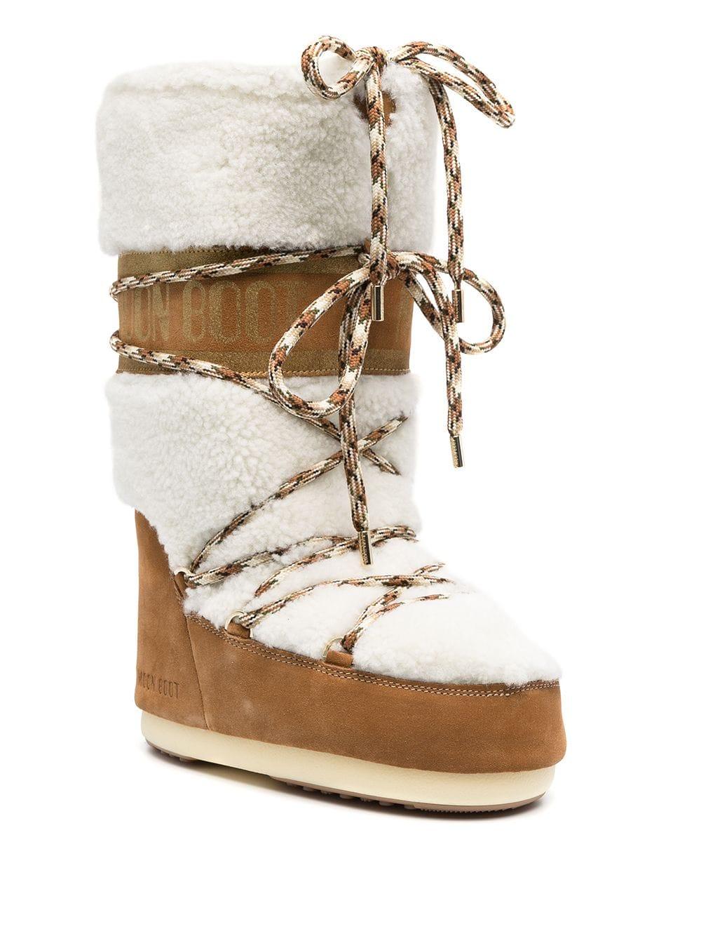 Moon Boot Suede Boots White - Save 15% | Lyst