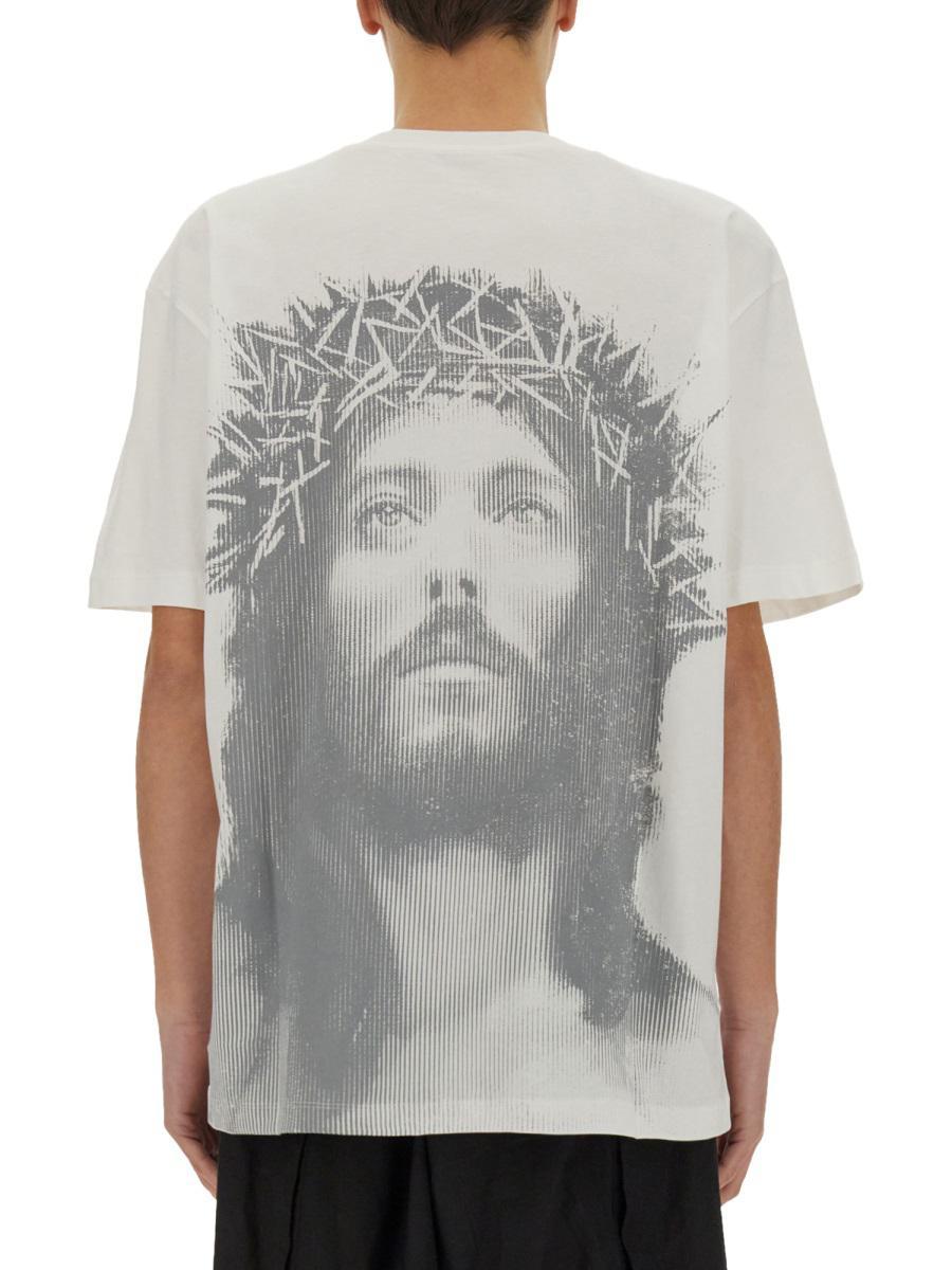 ih nom uh nit Jesus Love All Print T-Shirt in Grey for Men