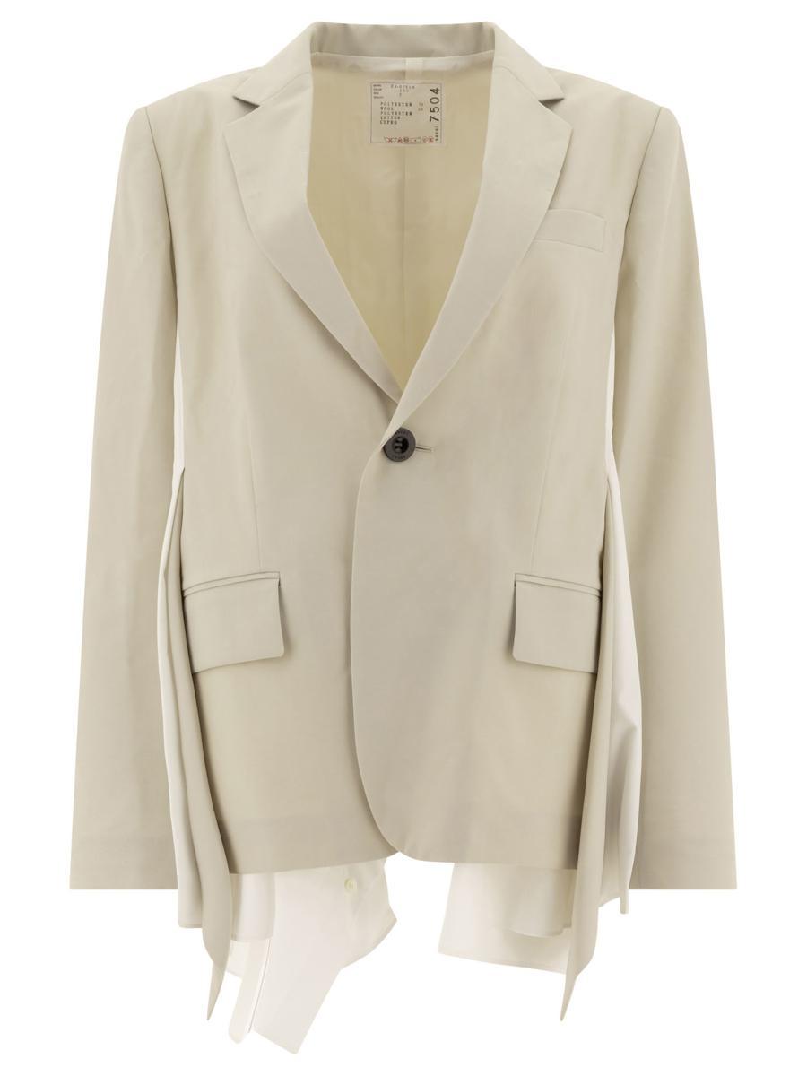 ジャケット Sacai Combined blazer Beige Sacai Blazers, sport coats and suit jackets for Women