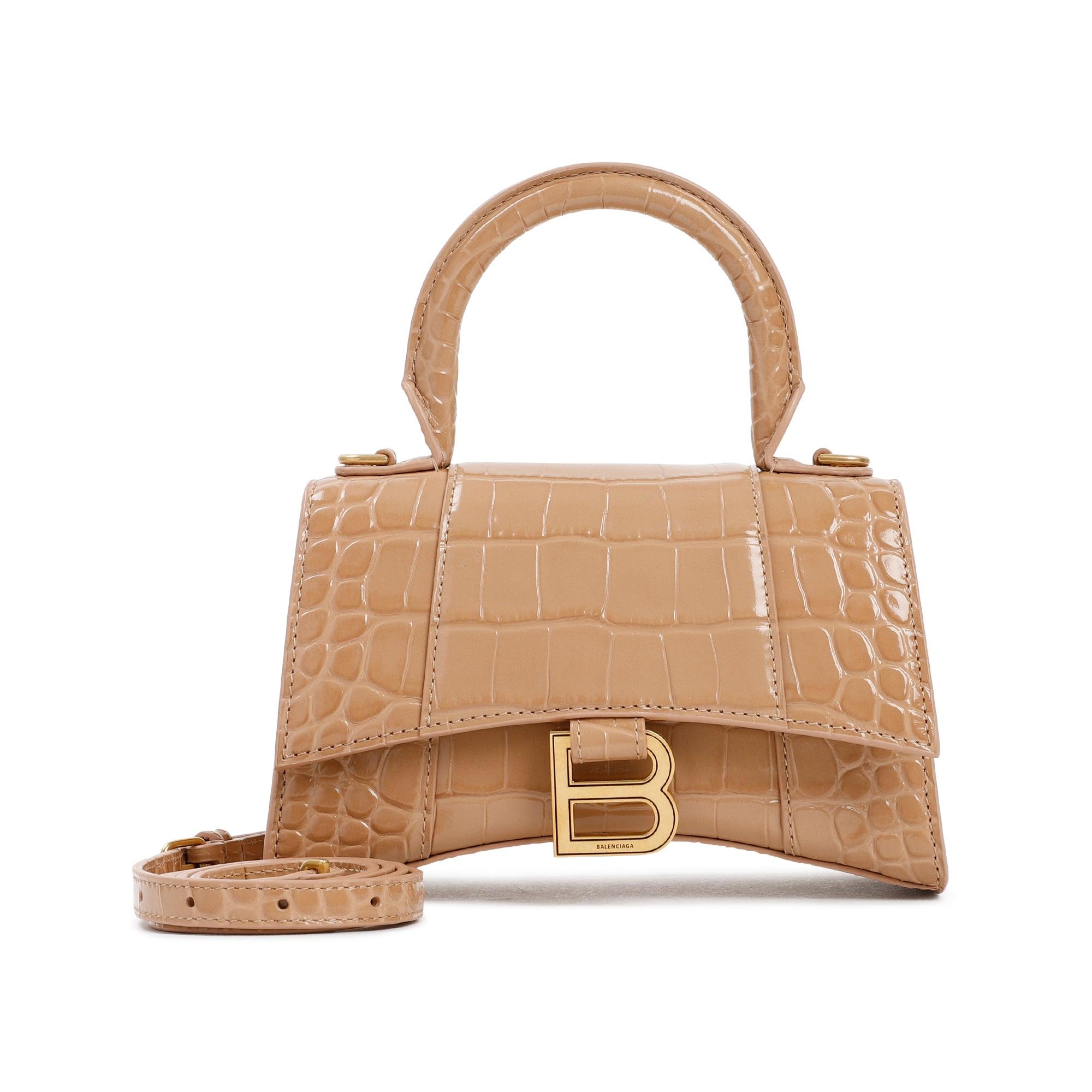 Balenciaga Hourglass Top Handle Xs Bag in Natural Lyst