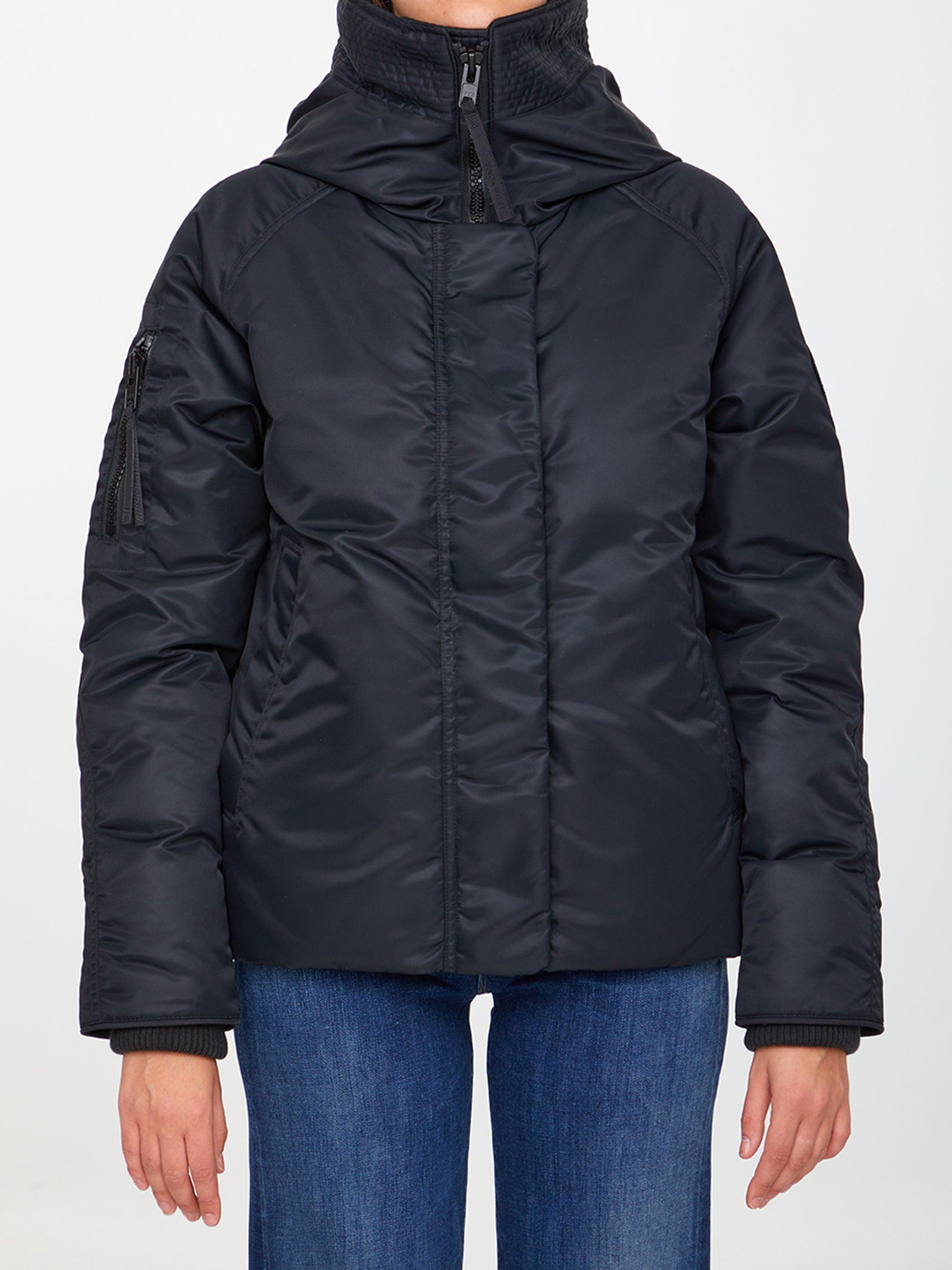 Canada Goose Synthetic Everleigh Black Bomber Jacket in Blue Lyst