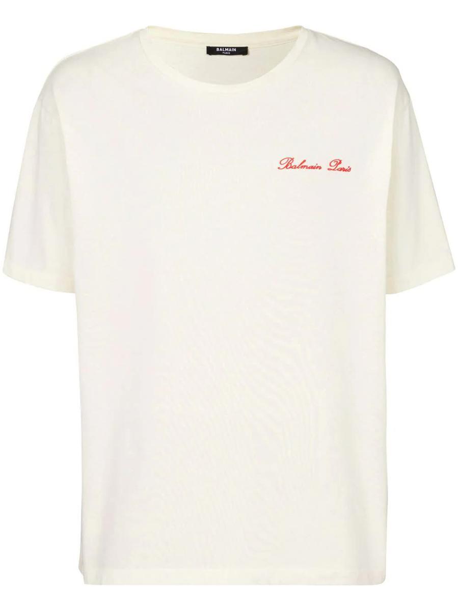 【関税込み】Balmain ベージュ Western Tシャツ Balmain Beige Western T-shirt Balmain