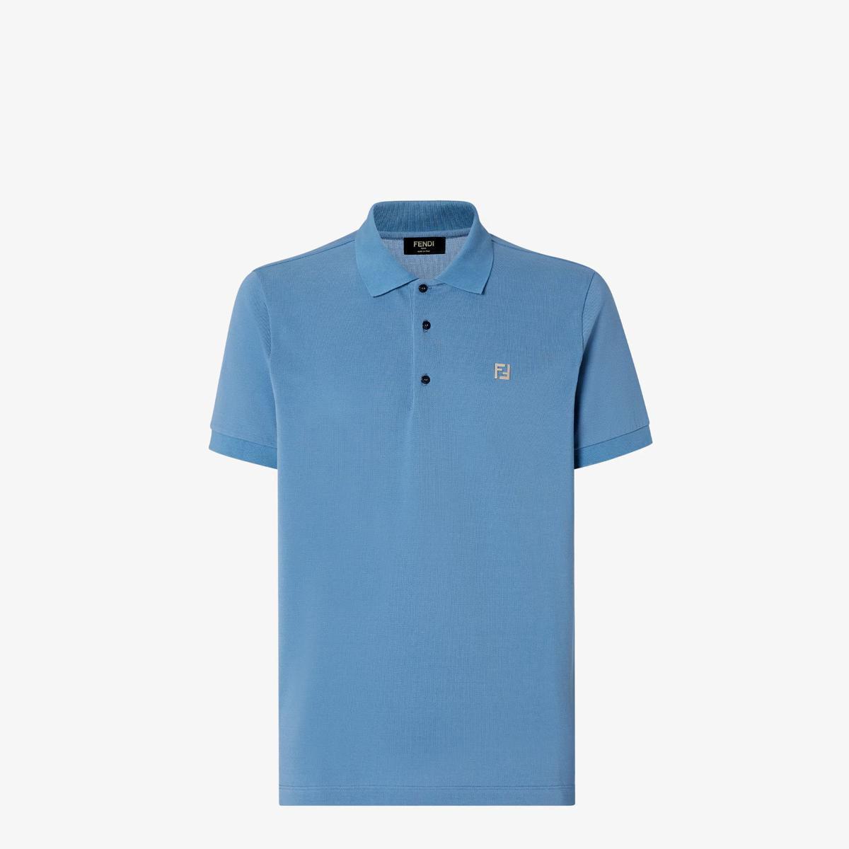 Tシャツ・カットソー FENDI Air Force Blue Piquet Polo Shirt Fendi Piquet Polo Shirt in Blue for Men | Lyst