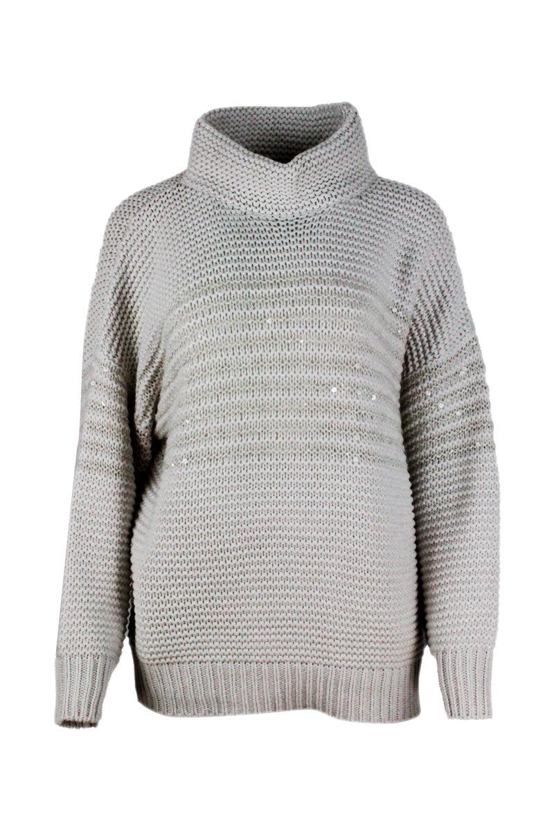Brunello Cucinelli Sweaters White in Gray | Lyst