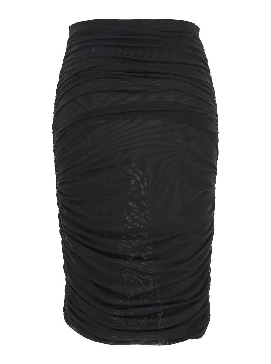 スカート FEDERICA TOSI STRETCH CADY LONG SKIRT WITH KNOT Federica Tosi Gonna Midi Copricostume Con Nodo | Nero