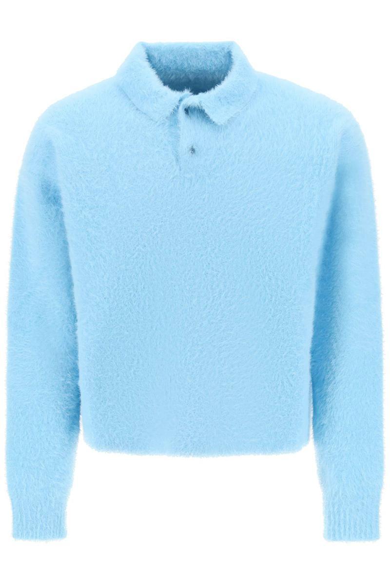 Jacquemus Neve Fluffy Knit Polo Shirt in Blue for Men | Lyst Jacquemus Neve Fluffy Knit Polo Shirt in Blue for Men | Lyst