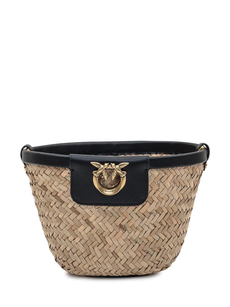 ショルダーバッグ・ポシェット PINKO Mini bucket bag Small leather bucket bag with shoulder strap PINKO → Shop