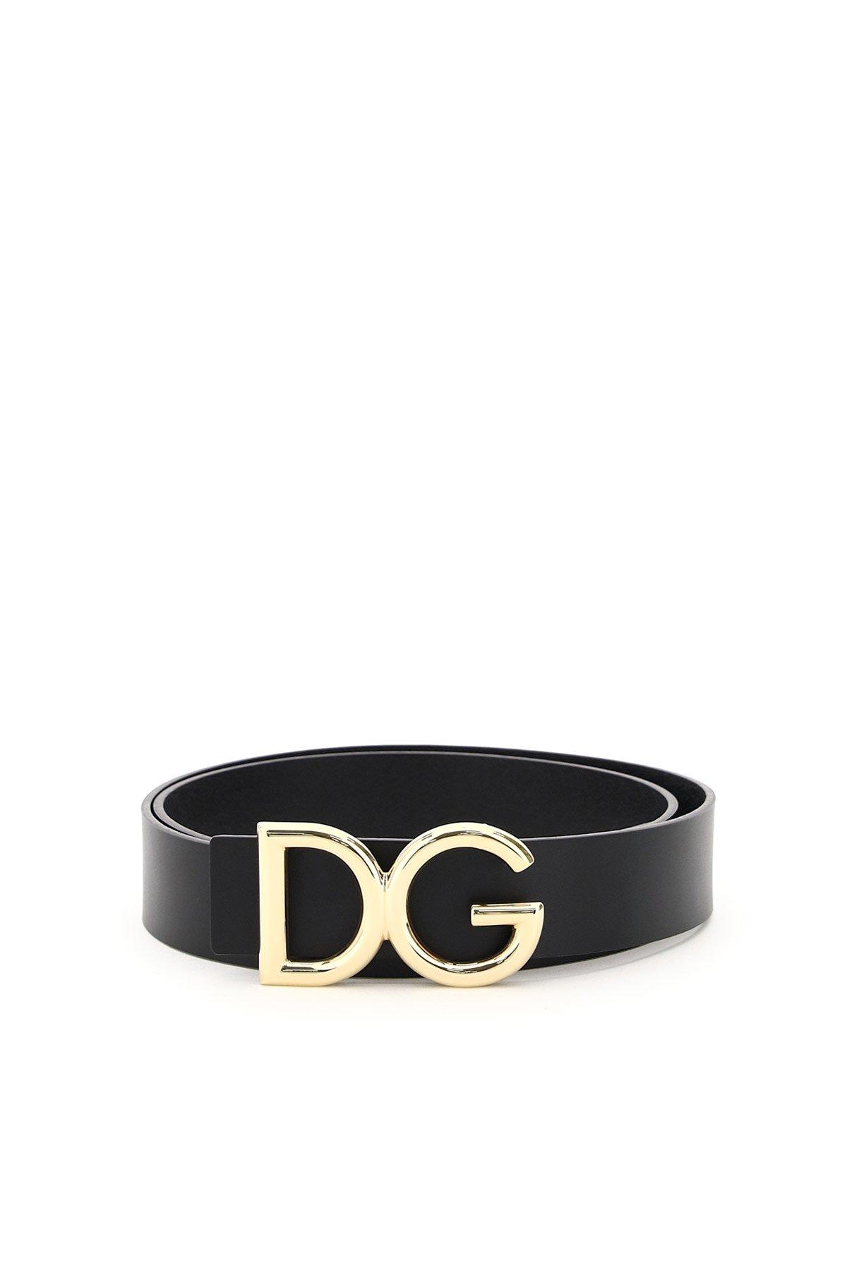 Dolce & Gabbana Leather Belt With Dg Logo in Black for Men - Save 