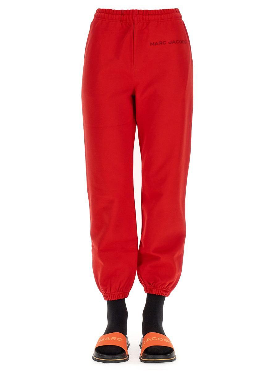 Marc Jacobs JOGGING Pants With Logo Embroidery in Red | Lyst
