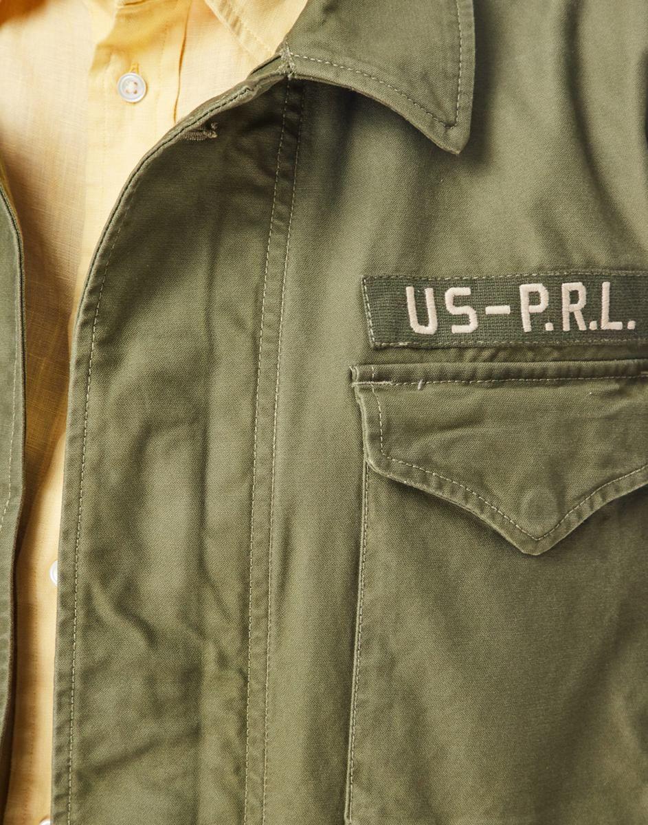 Polo Ralph Lauren Cotton Twill Military Jacket in Green | Lyst