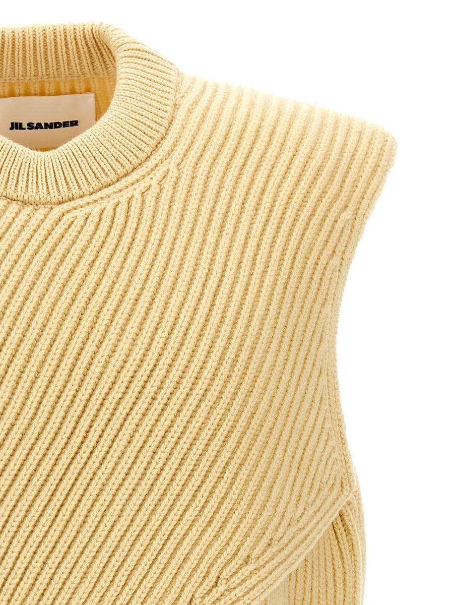 Jil Sander English Ribbed Vest in Yellow for Men | Lyst