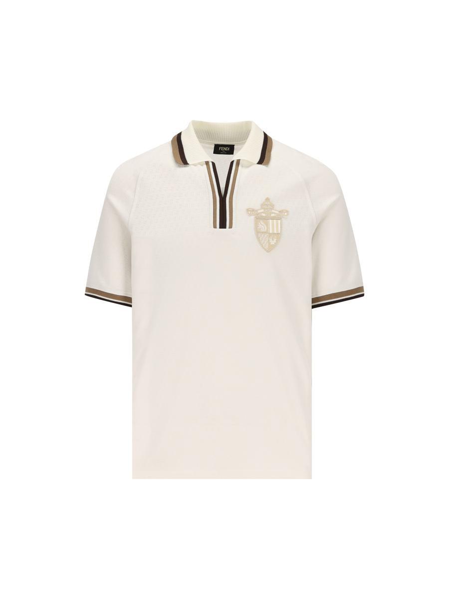 Fendi Polo Shirt in White for Men | Lyst