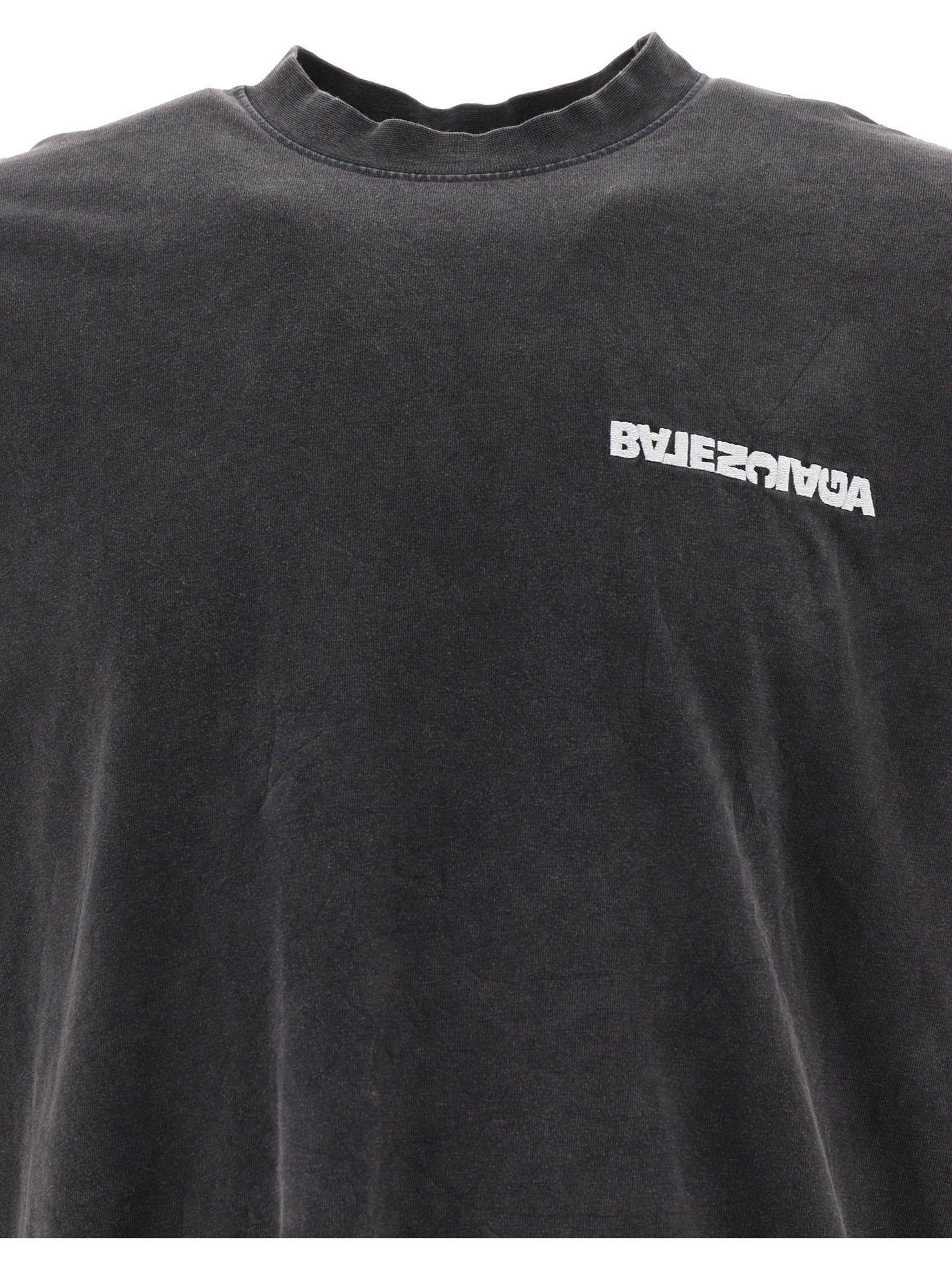 Balenciaga "turn Slit" T-shirt in Black for Men | Lyst
