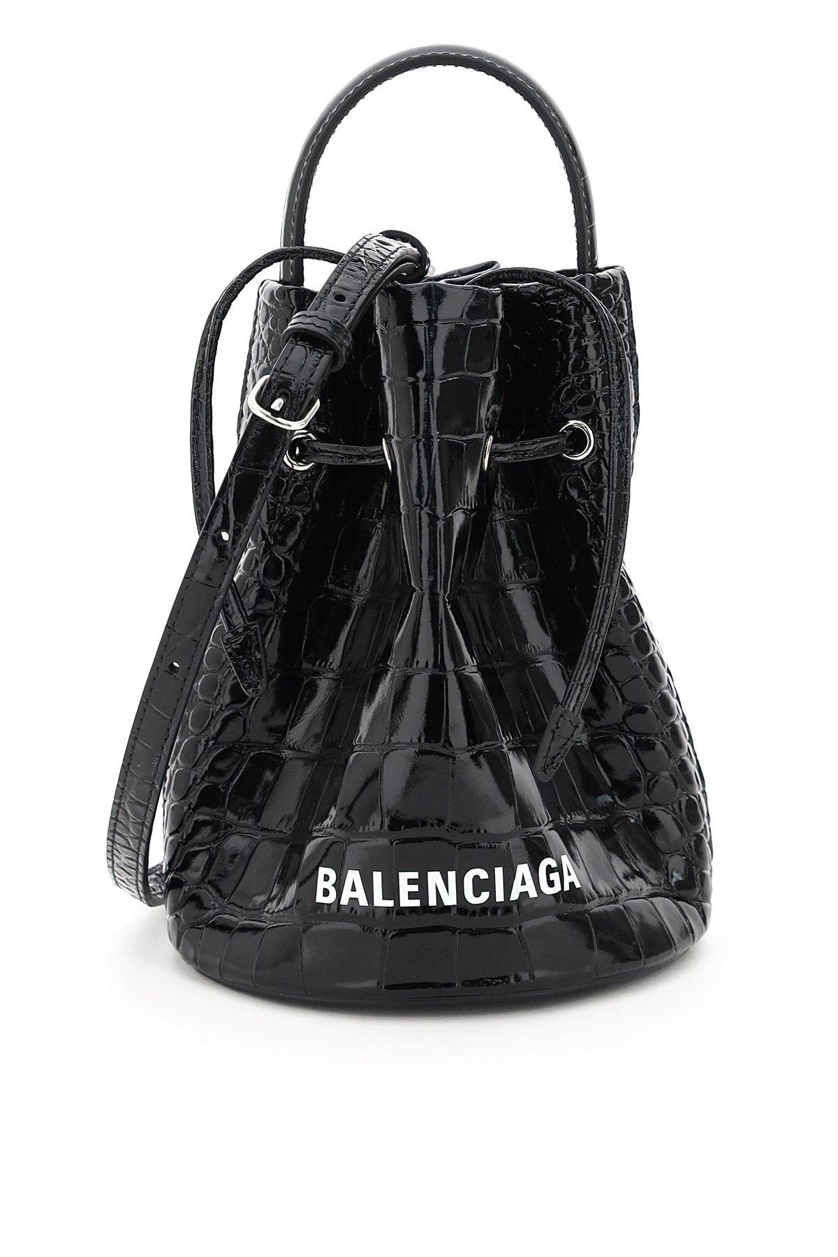 Balenciaga bucket store bag black